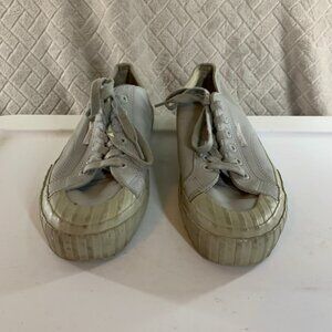 Superga Womens 9 Cotu Sneakers Gray Leather Low Top Flat Fashion Shoes